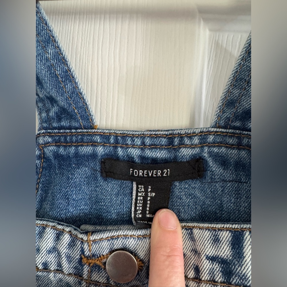 Forever 21 Light Wash Denim Overall Dress - Picture 6 of 11